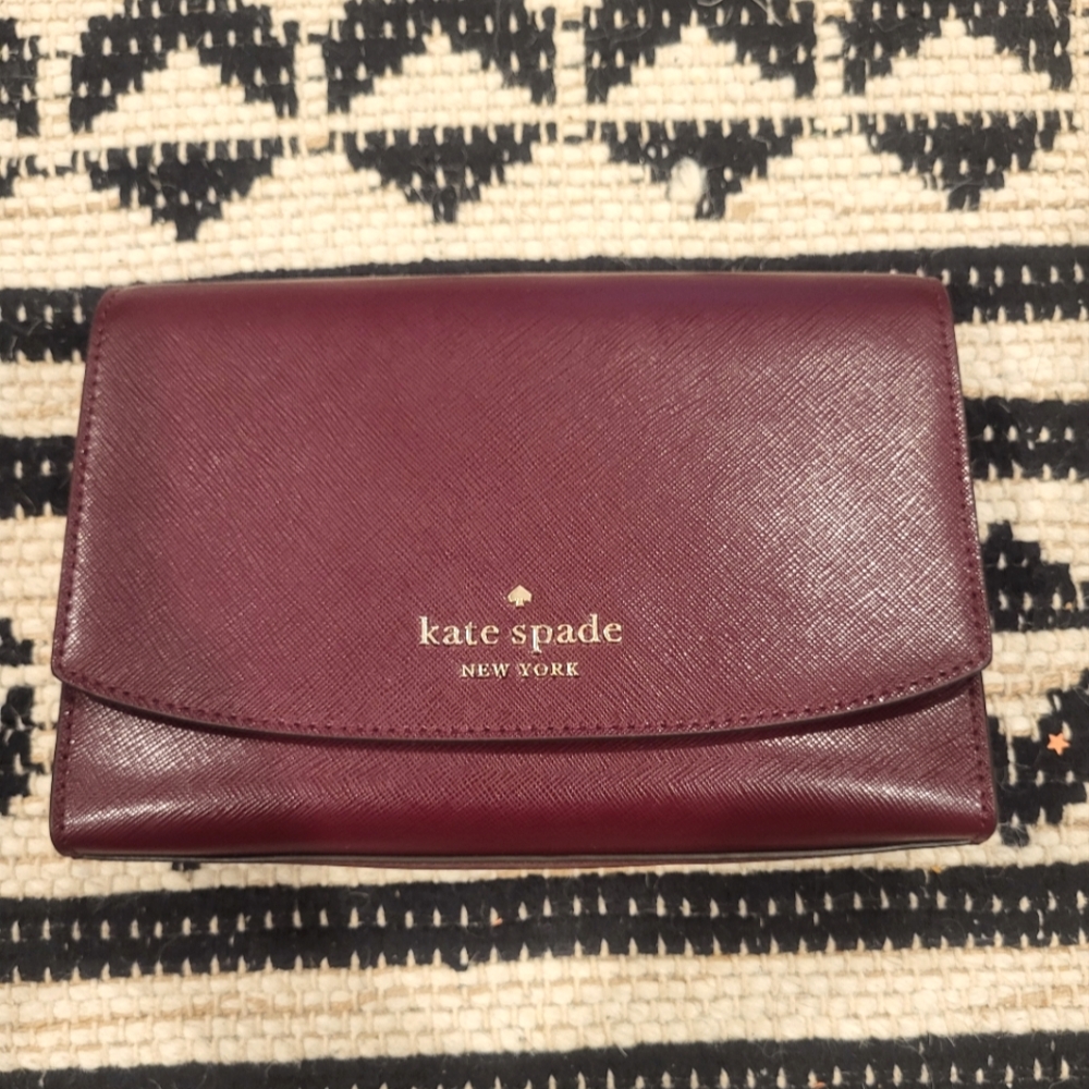 Kate Spade Carson Convertible Crossbody Maroon NWOT